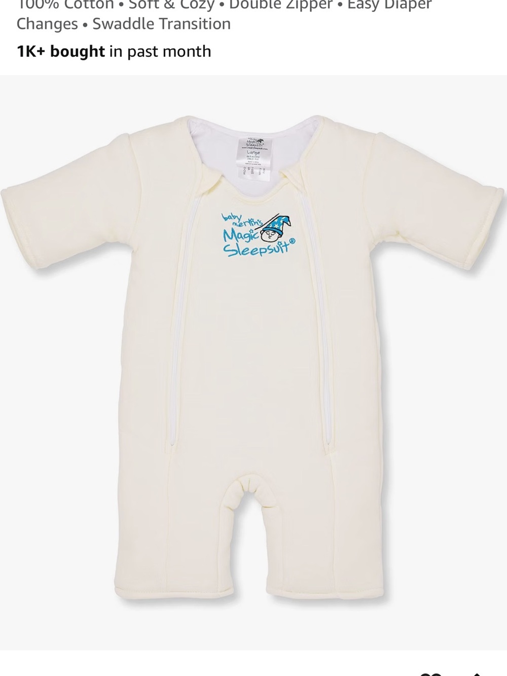 baby Merlin’s magic sleepsuit small